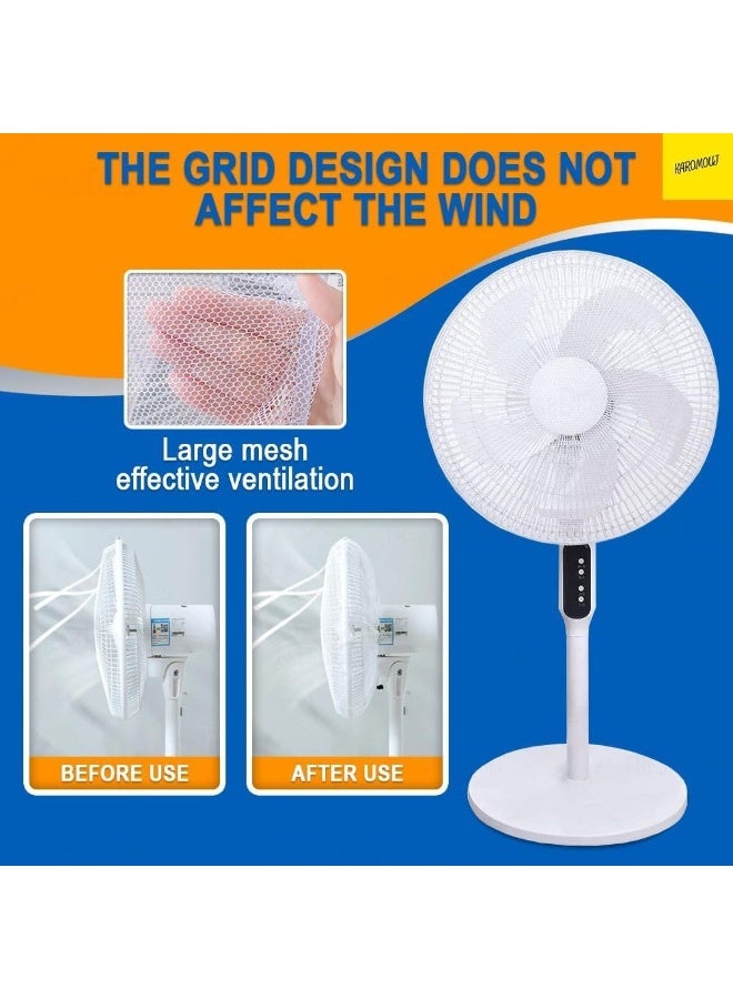 غطاء مروحة أمان قابل للتعديل للأطفال - واقي شبكي مزود بمشبك أمان لمراوح الطاولة والأرضية الكهربائية - تصميم كرتوني، مصنوع من مادة قابلة للغسل ومقاومة للغبار - شكل عشوائي - Image 5